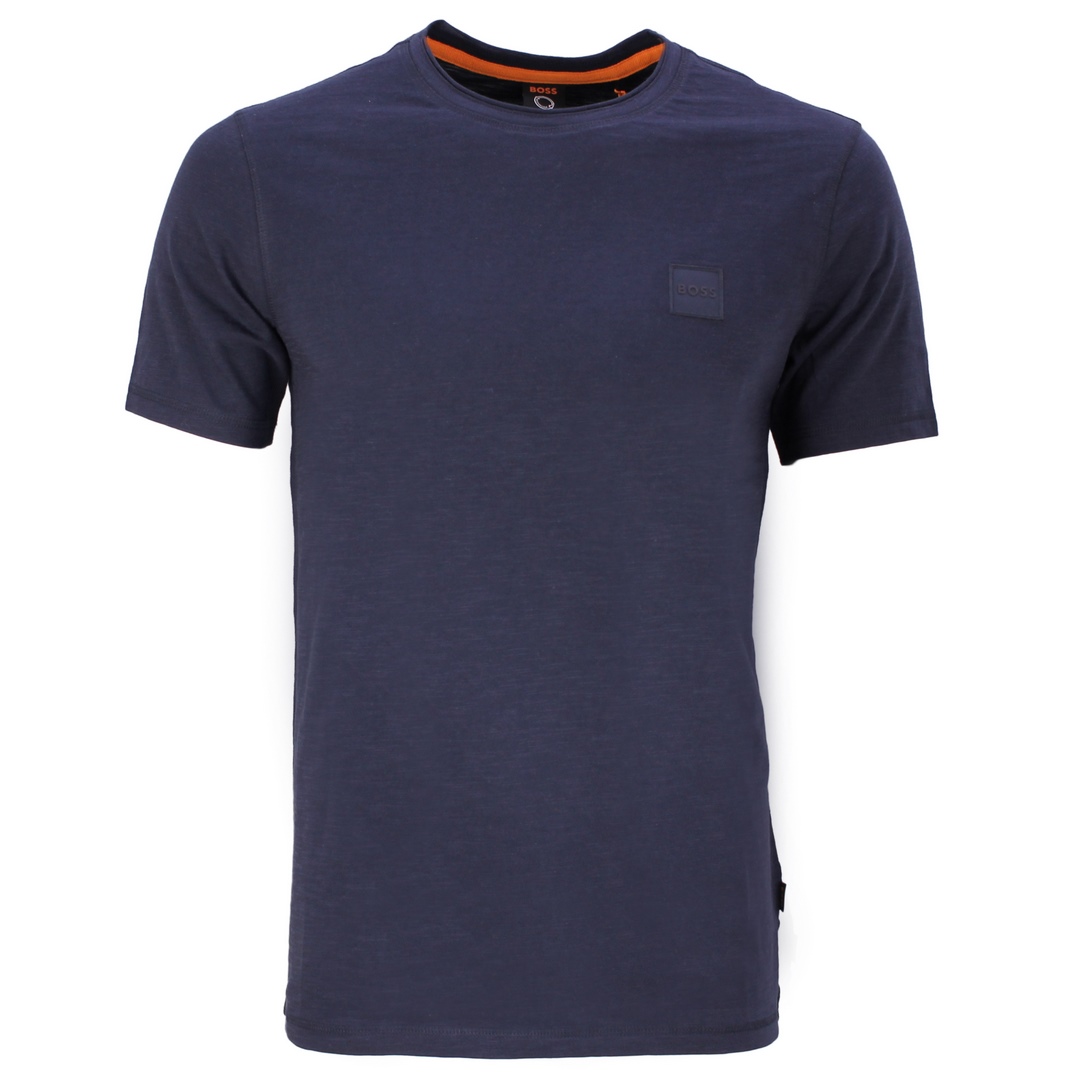 Hugo Boss Herren T-Shirt Tegood blau unifarben 50467926 404 dark blue 