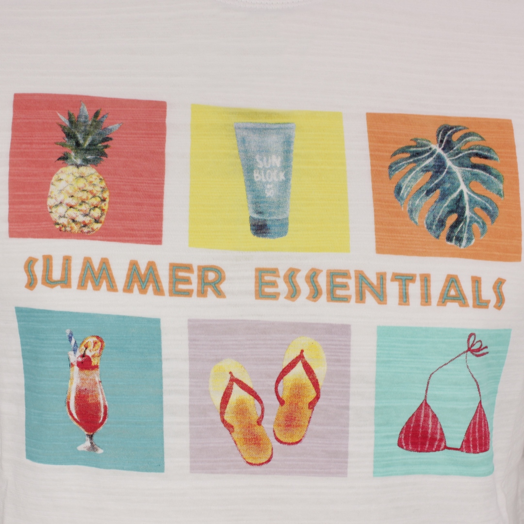 Colours & Sons T-Shirt weiß Druck Summer Essentials 9121 402 049