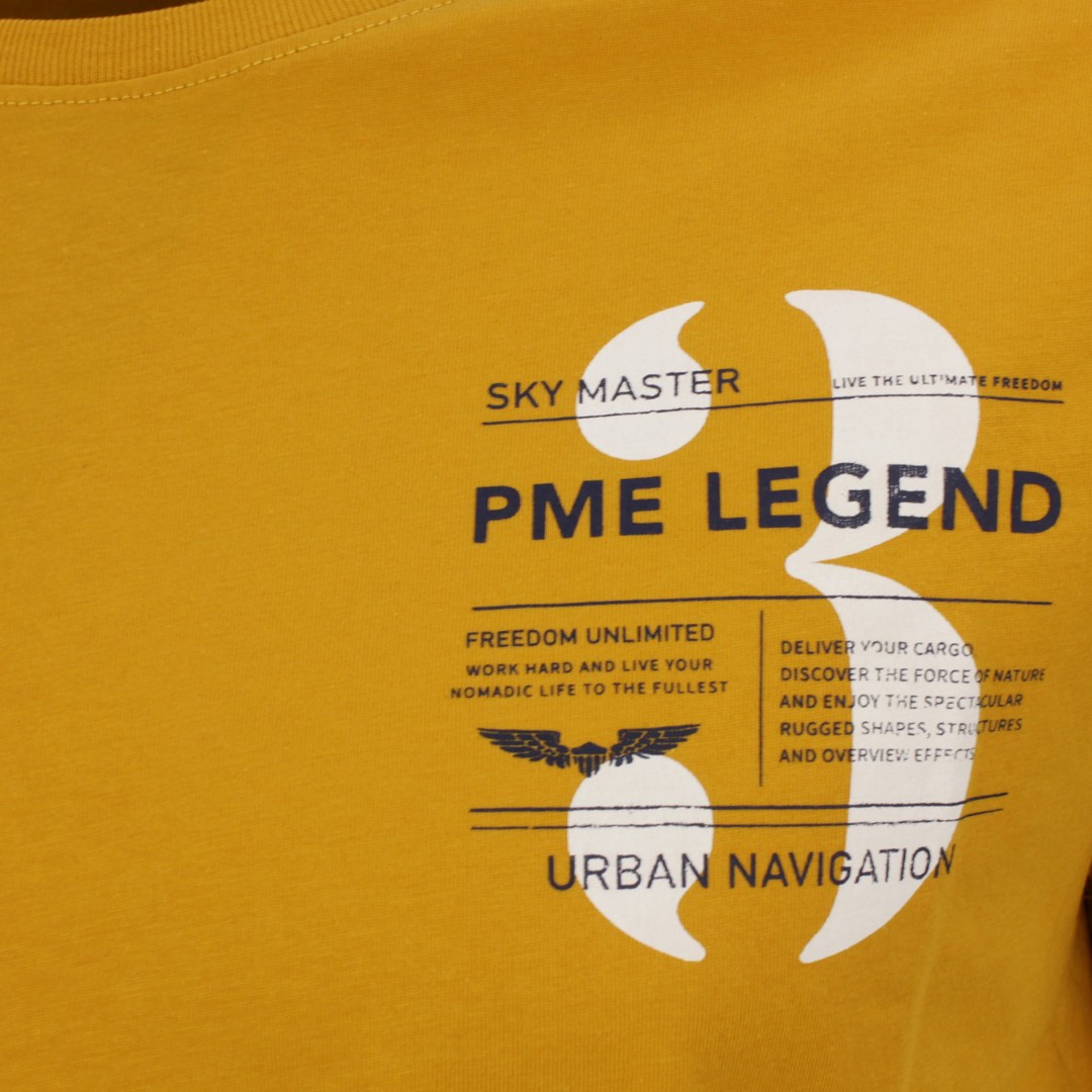 PME Legend Herren T-Shirt gelb Single Jersey PTSS211520 1084