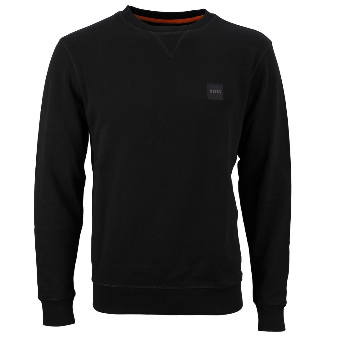 Hugo Boss Herren Sweat Shirt Pullover Westart schwarz unifarben 50468443 001 black