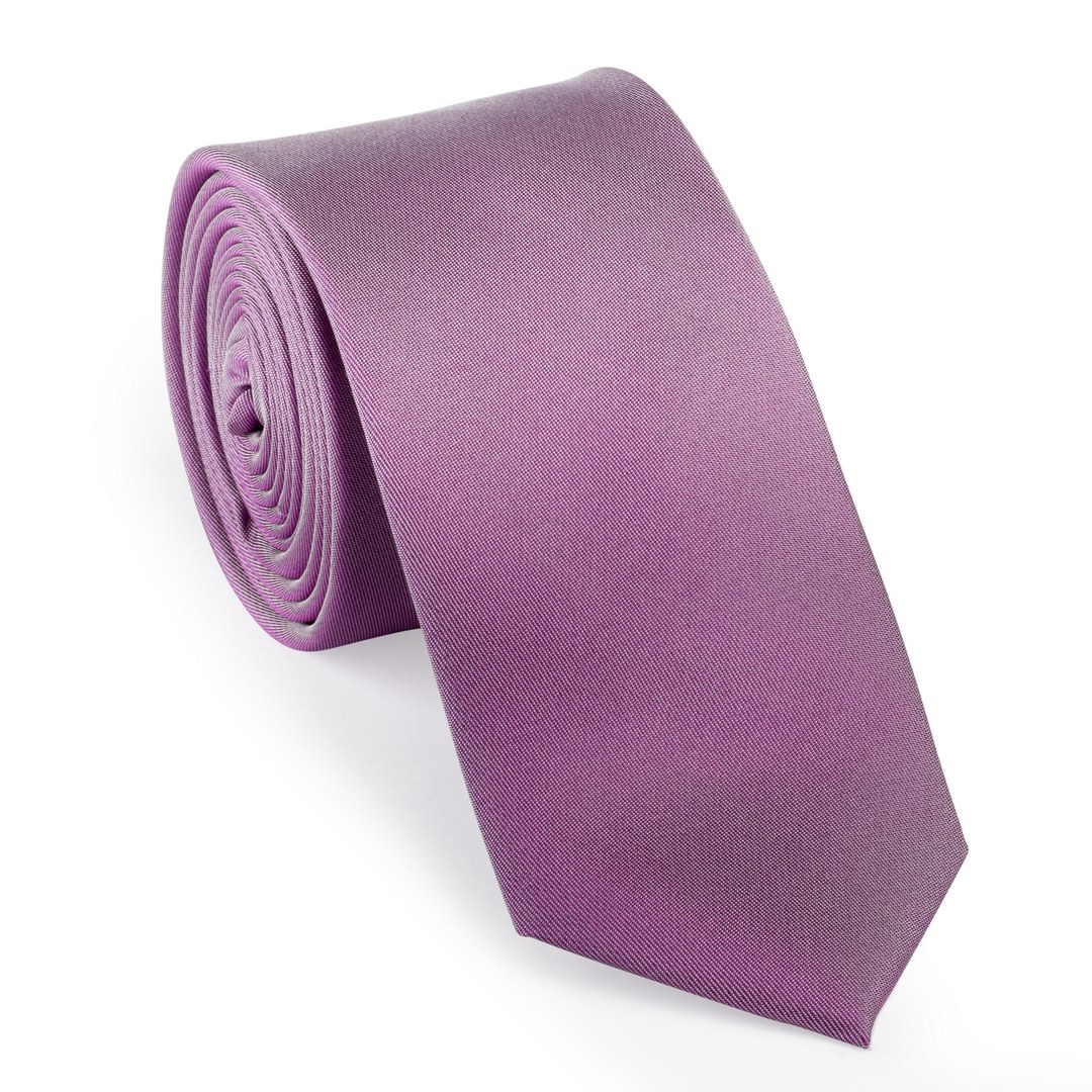 UNA Slim Krawatte Plain lila unifarben 44005095