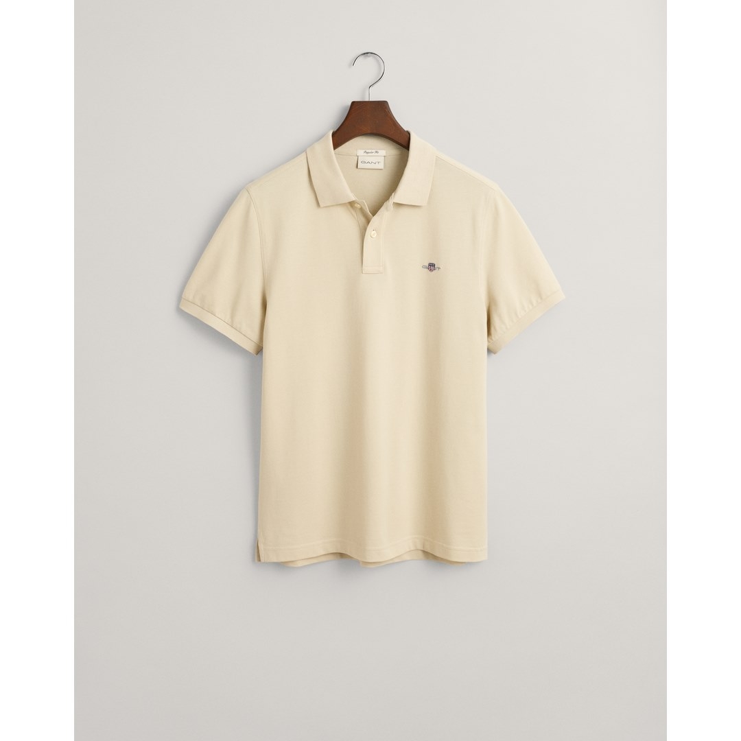 Gant Herren Shield Piqué Poloshirt Regular Fit beige 2210 239