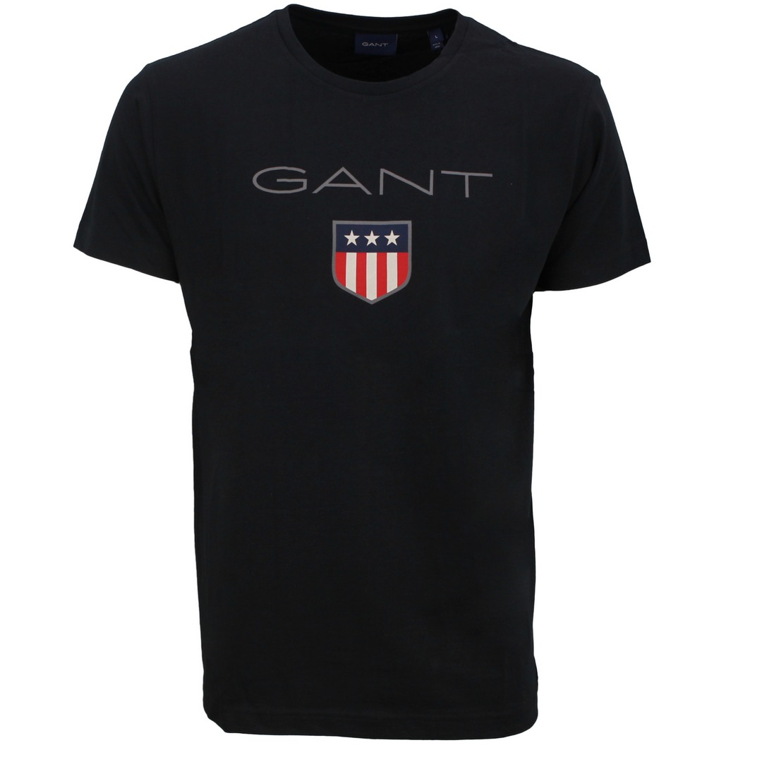 Gant Herren T-Shirt Shield kurzarm schwarz 2003023 5 black