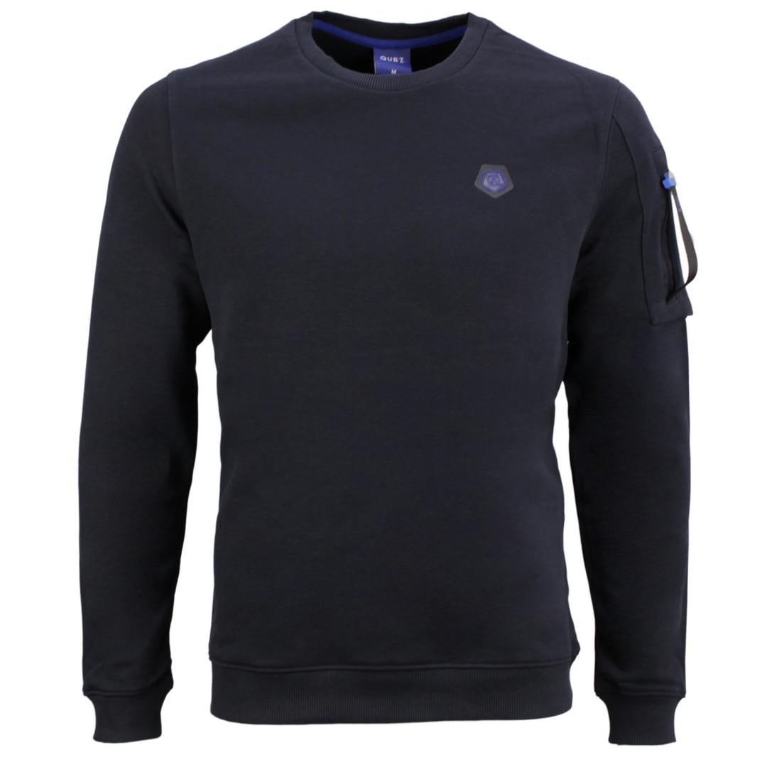 Qubz Herren Sweatshirt Pullover Sweater blau unifarben Q05100201 037 navy  