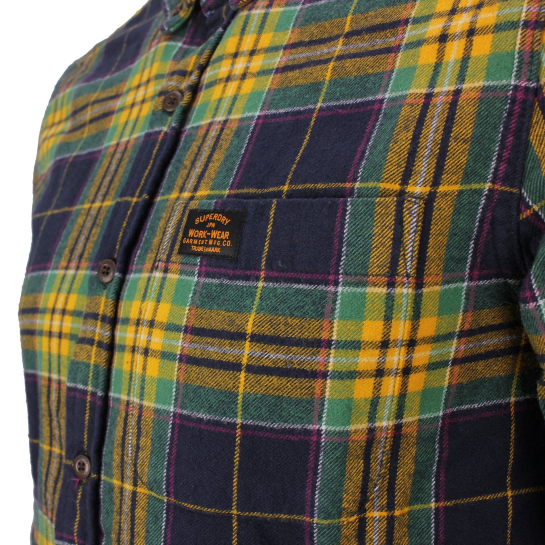 Superdry Freizeithemd mehrfarbig kariert M4010460A 6IQ Tufnell Check Gold Heritage LumberJack Shirt