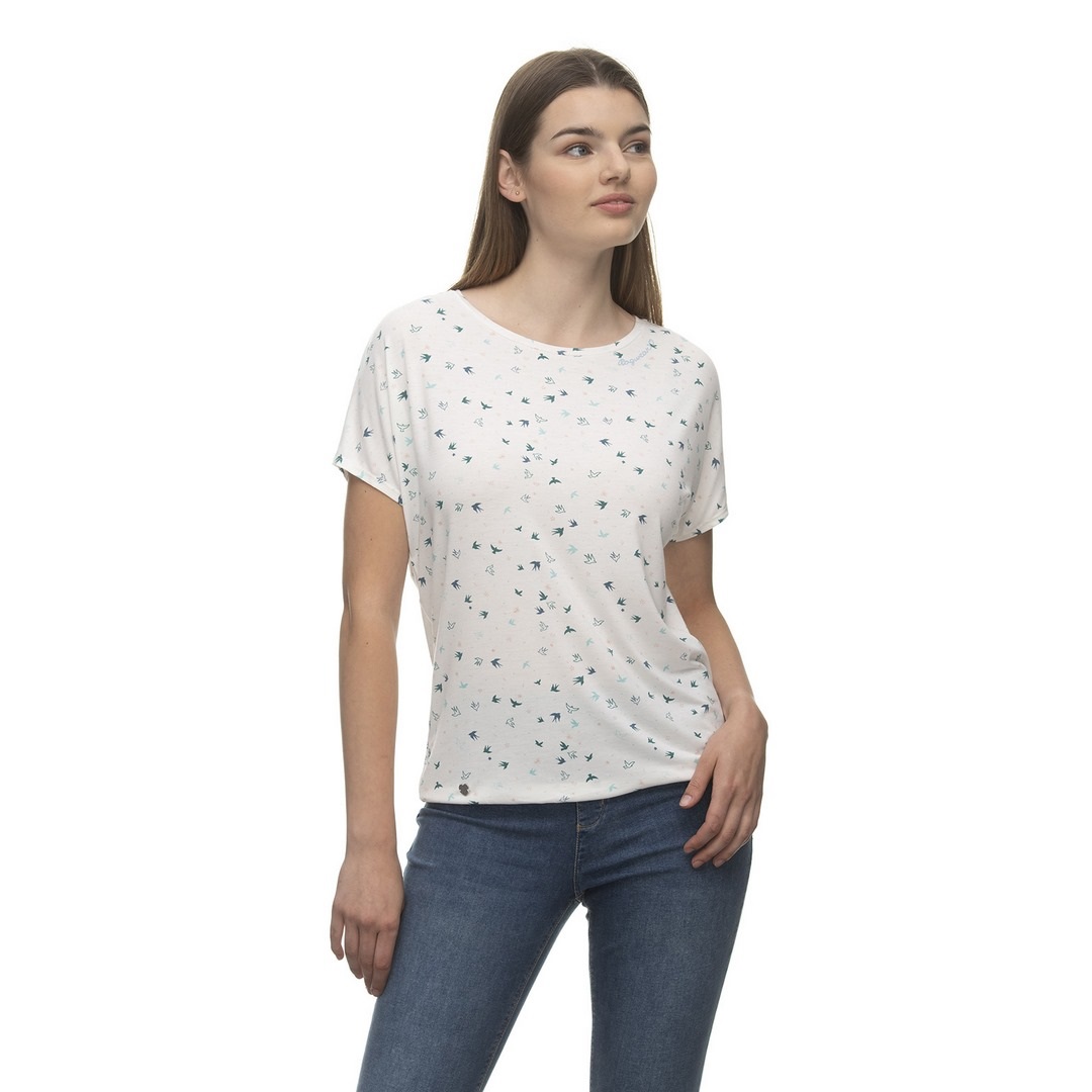 Ragwear Damen T-Shirt Pecori Print weiß 2311 10023 7008 off white