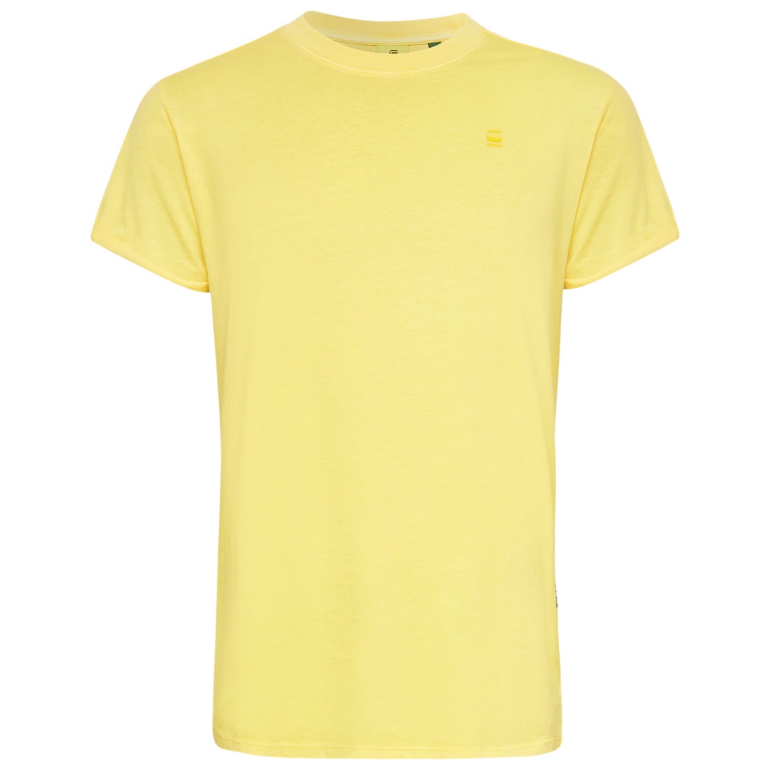 G-Star Raw Herren T-Shirt Lash Round Neck gelb unifarben D16396 2653 C403
