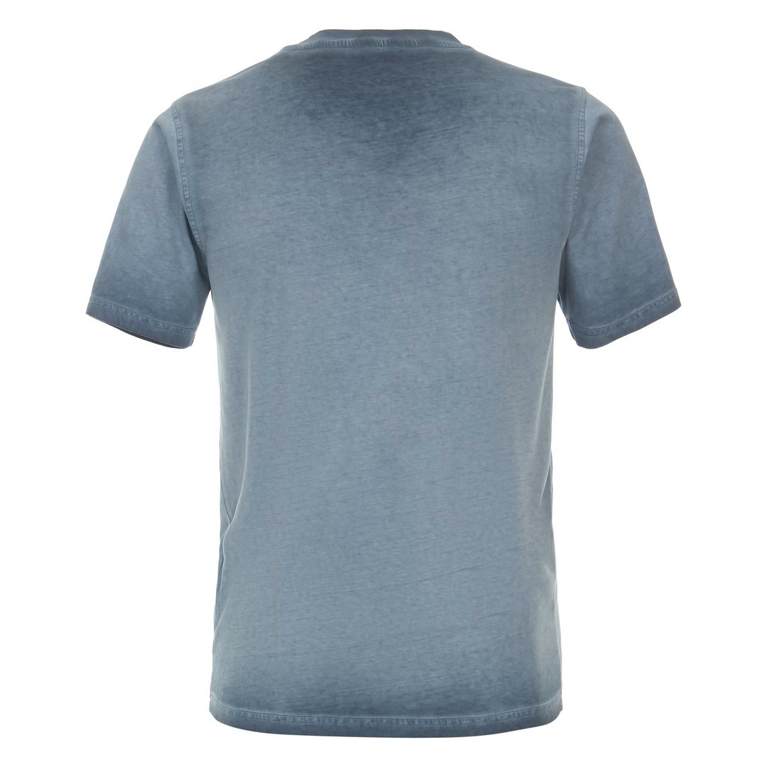 Casa Moda Herren T-Shirt blau Print Muster 934057500 147
