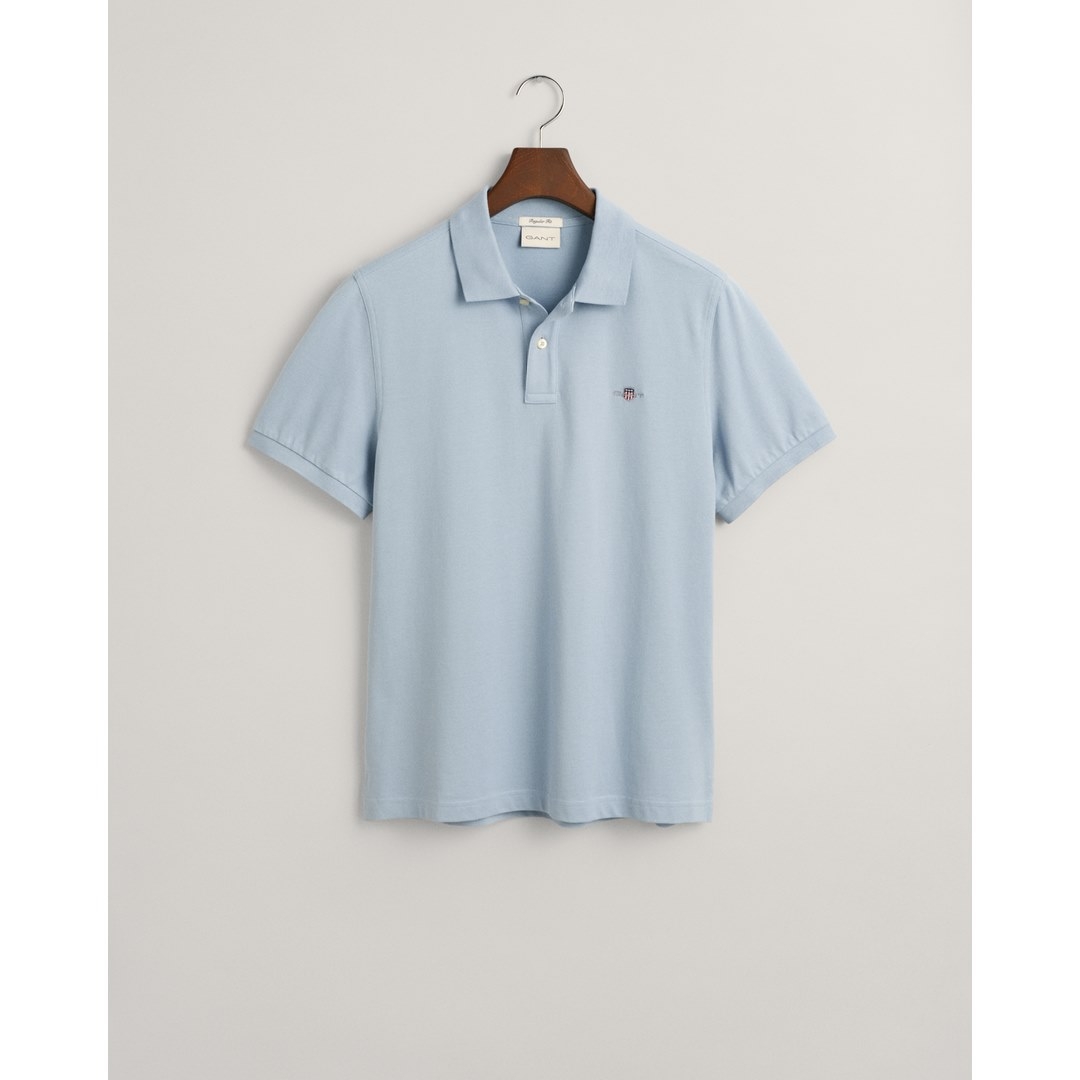 Gant Herren Shield Piqué Poloshirt Regular Fit blau 2210 474 dove blue