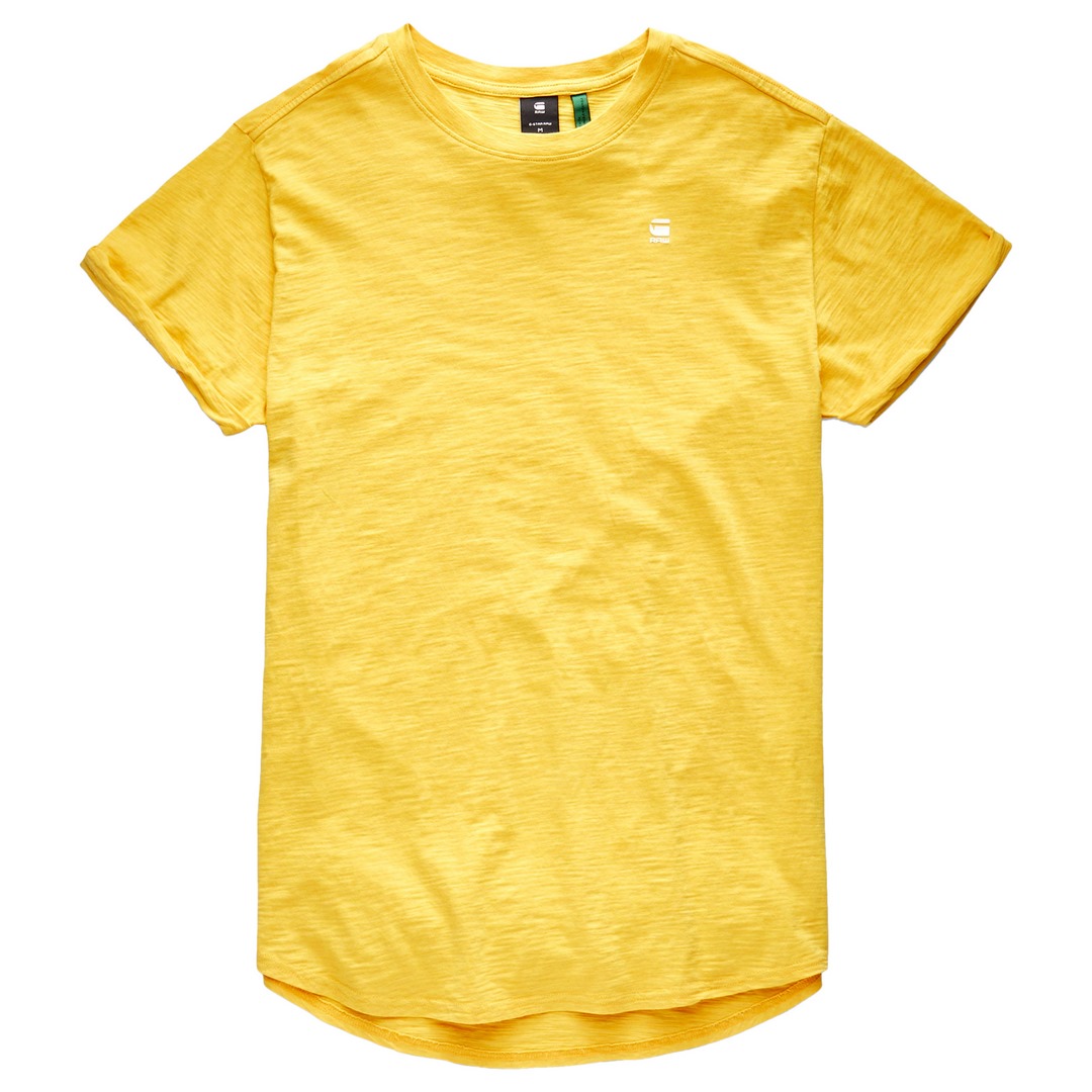 G-Star Raw Herren T-Shirt Shirt kurzarm Lash Round Neck gelb unifarben D16396 C372 C500