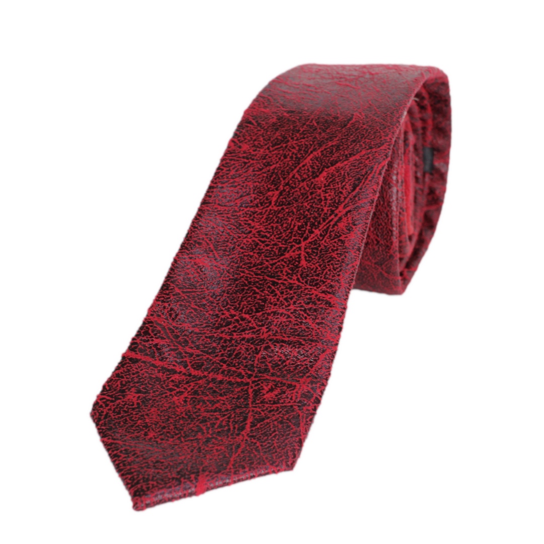 J.S. Fashion Slim Krawatte rot meliert 132 100 red