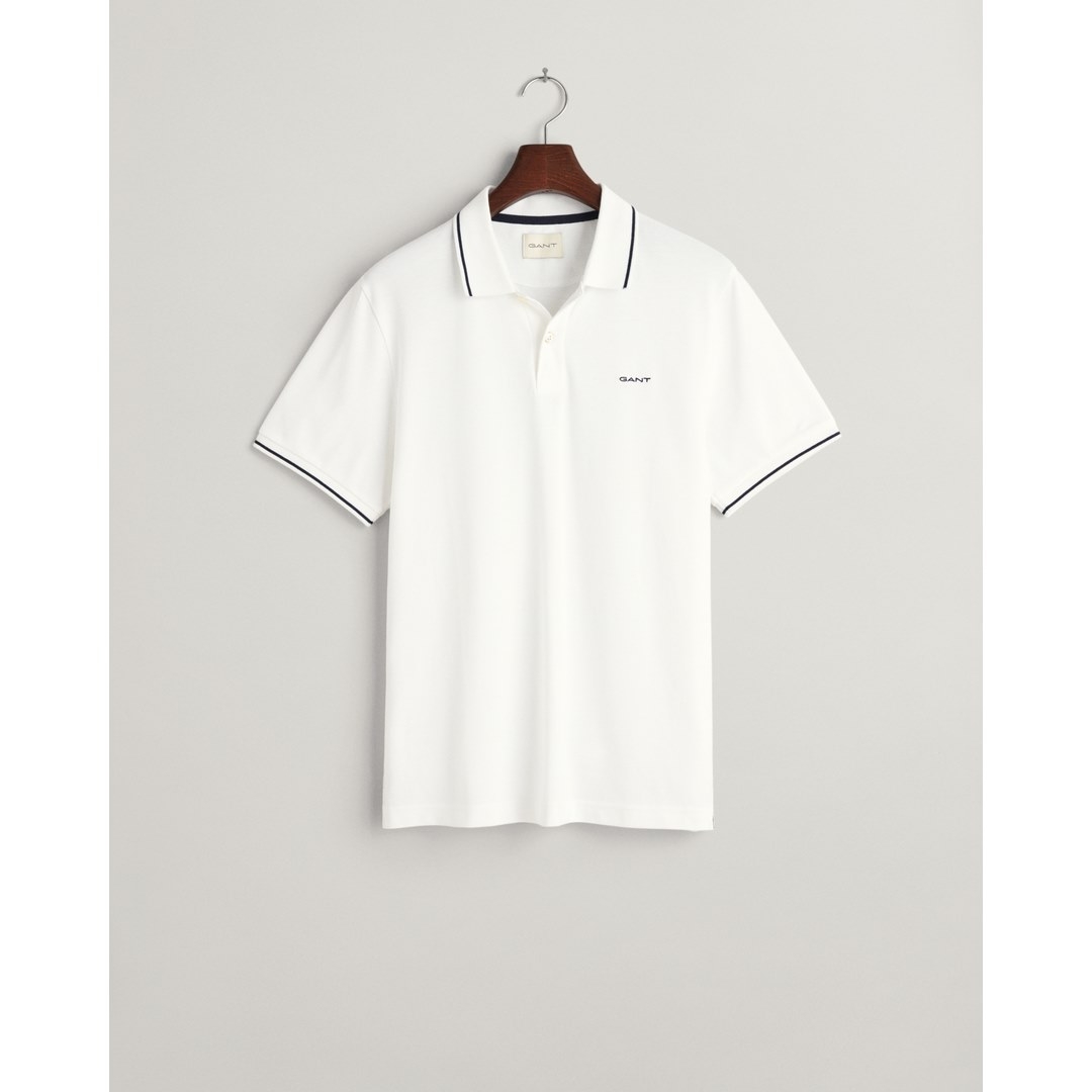 Gant Herren Piqué Poloshirt Regular Fit weiß 2062034 110 white