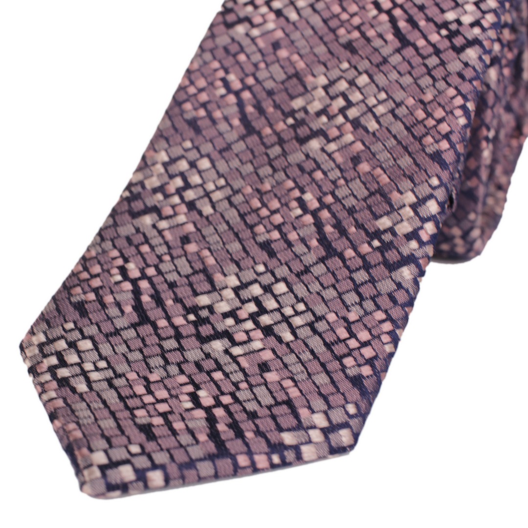 UNA Slim Krawatte rot gemustert 44905224