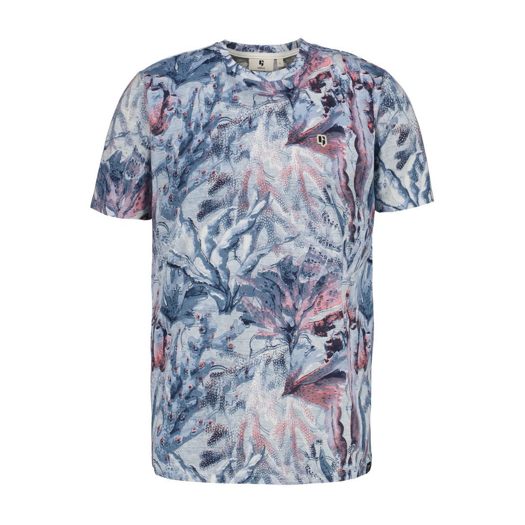 Garcia Herren T-Shirt blau florales Muster F31205 50