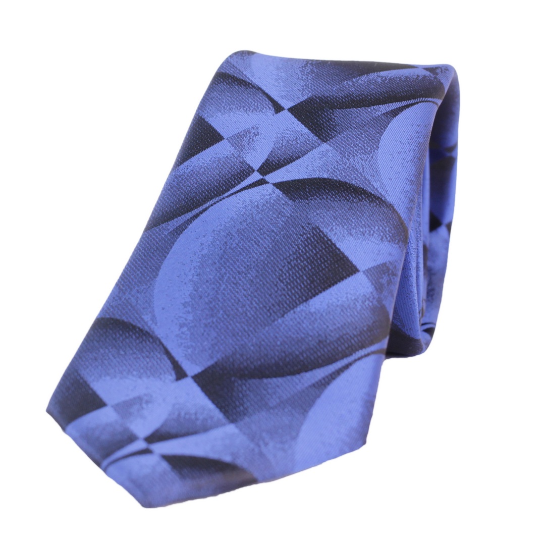 J.S. Fashion Slim Krawatte schwarz blau gemustert 162 60174 kreise1 royal 