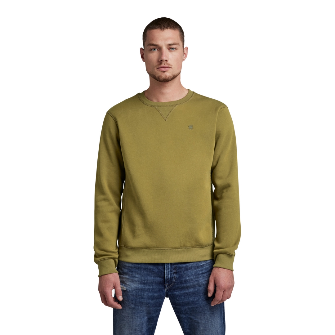 G-Star Raw Premium Core Sweatshirt Uni grün D16917 C620 1330 light antic green