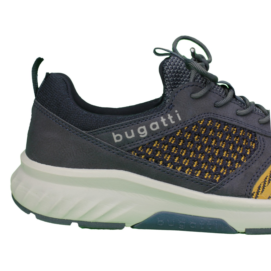 Bugatti Herren Schuhe Schnürschuhe Sneaker dunkelblau gelb  342 A4N60 6900 8100 multicolour