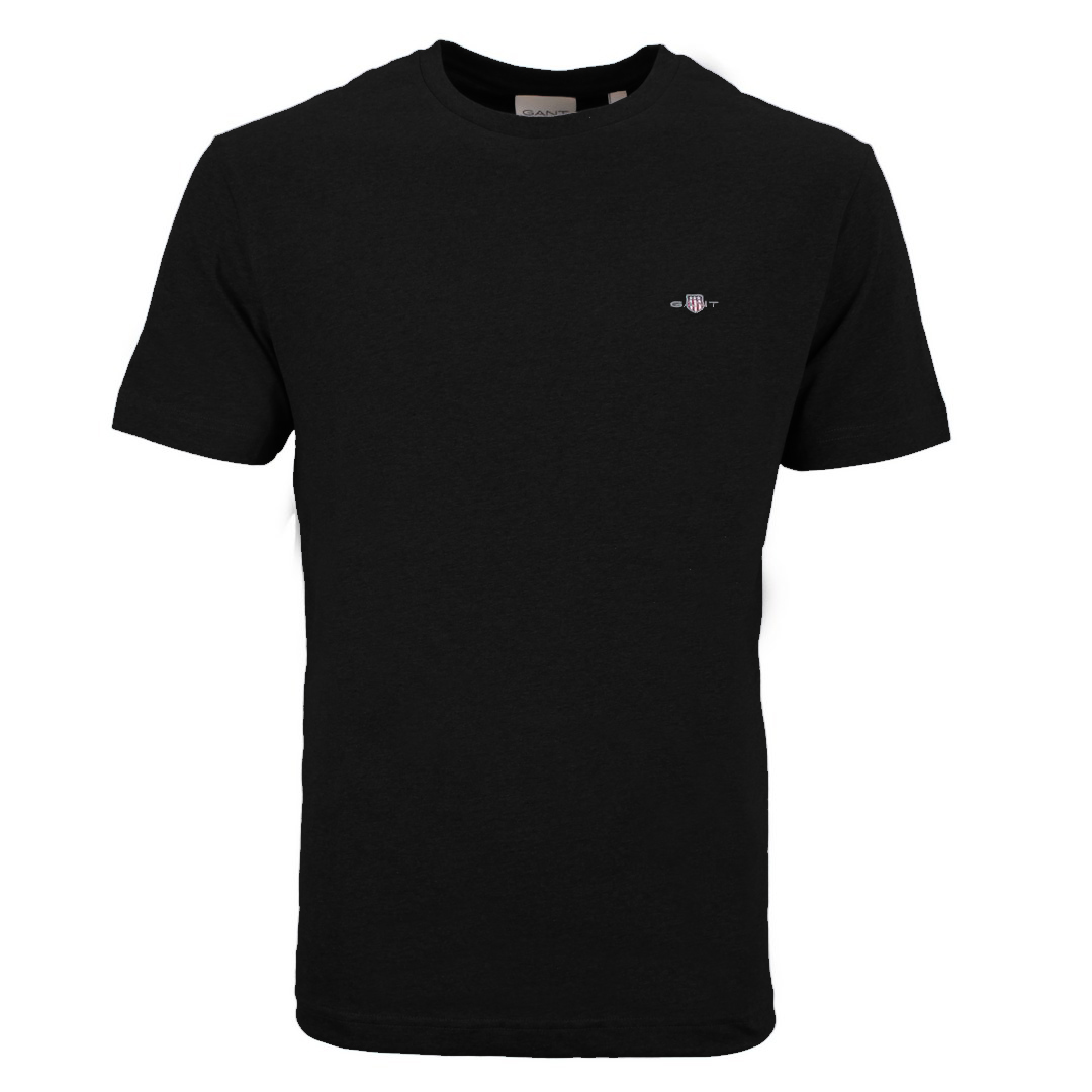 Gant Herren Basic T-Shirt Regular Fit Shield schwarz 2003184 5 black