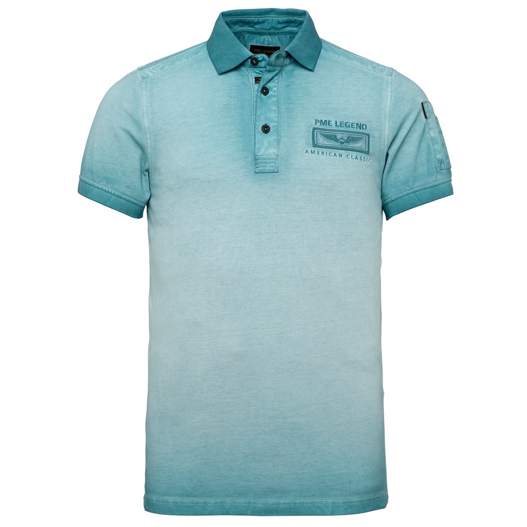 PME Legend Herren Polo Shirt grün unifarben PPSS2203822 6005 meadowbrook