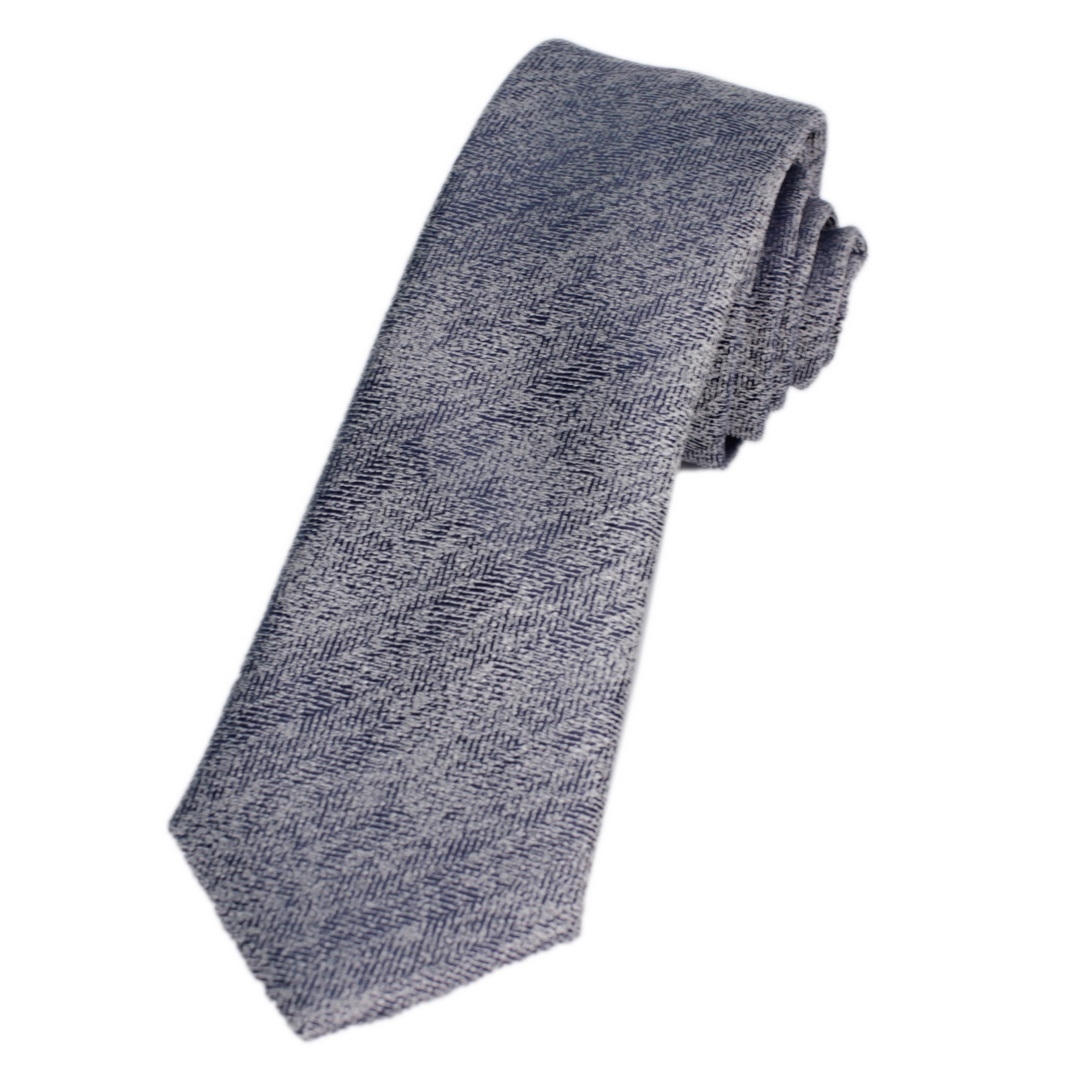 J.S. Fashion Slim Krawatte mehrfarbig gemustert 70904 Gräthe 18 vintage blau 