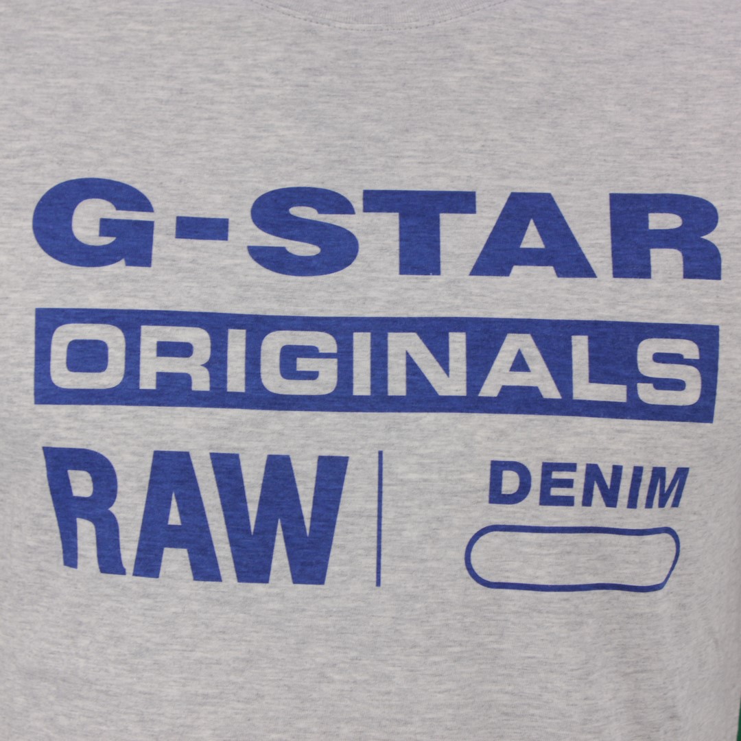 G-Star Raw Herren T-Shirt Graphic 8 grau unifarben D14143 336 A302