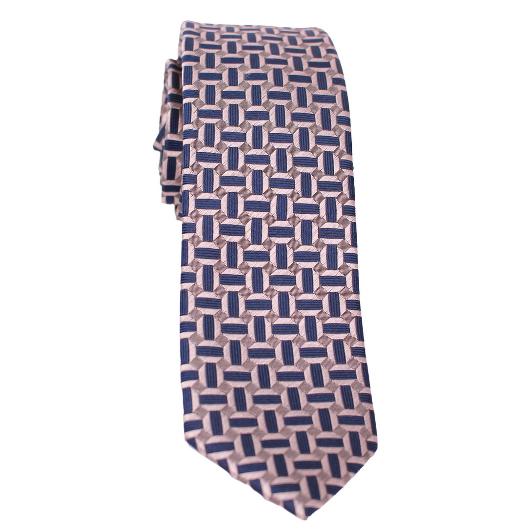 UNA Slim Krawatte Scalo mehrfarbig gemustert 44325853 blau silber