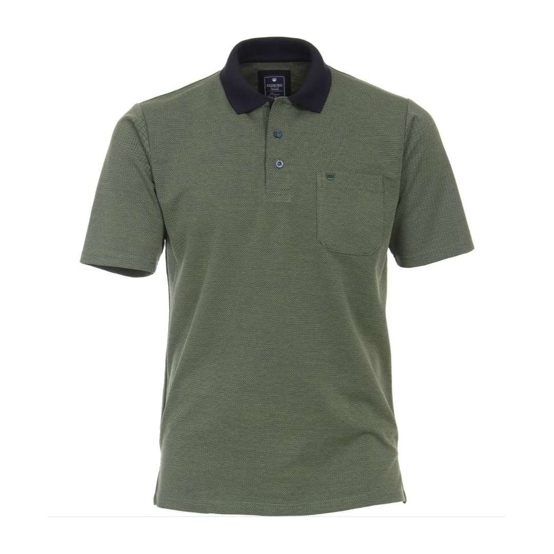 Redmond Herren Polo Shirt kurzarm grün unifarben 221855900 66