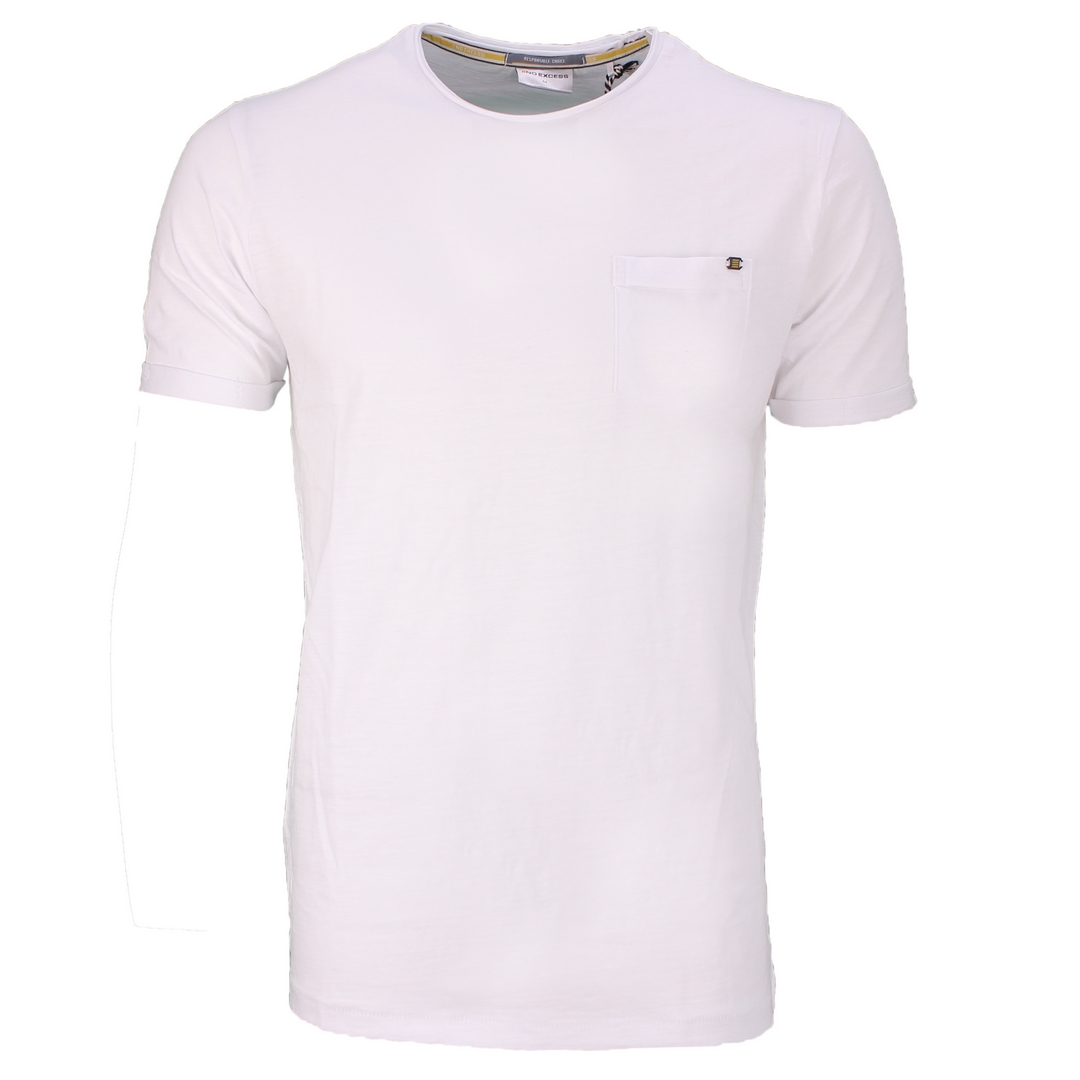 No Excess Herren T-Shirt kurzarm weiß unifarben 16340402 010 white