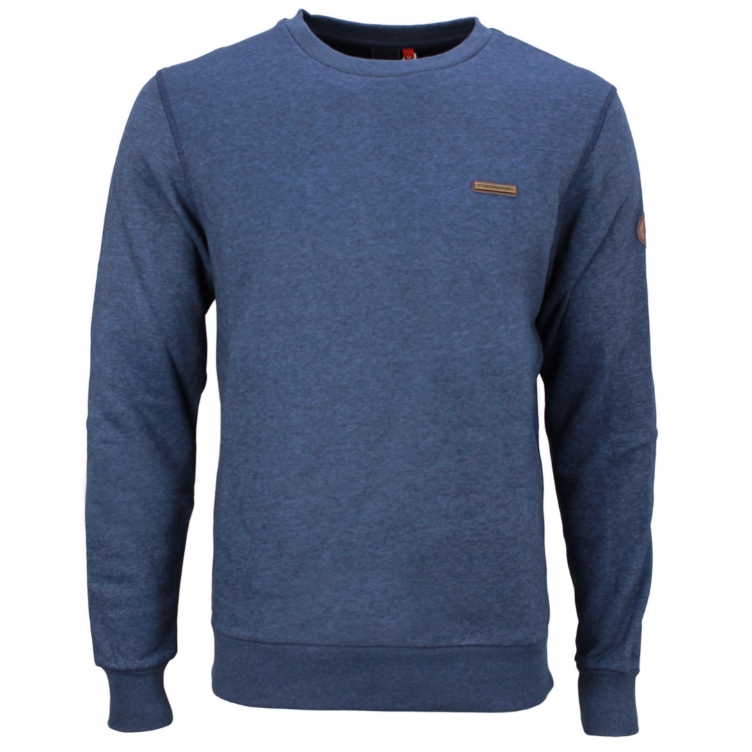 Ragwear Herren Sweat Shirt Pullover Sweater blau unifarben 2222 30001 2028 navy