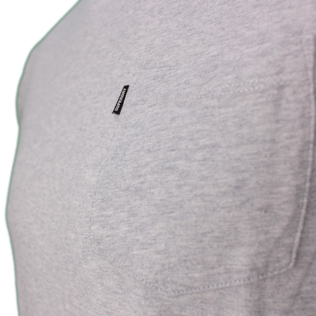 Superdry Herren T-Shirt kurzarm Studios Pocket Tee M1011252B 42Q Mid Marl