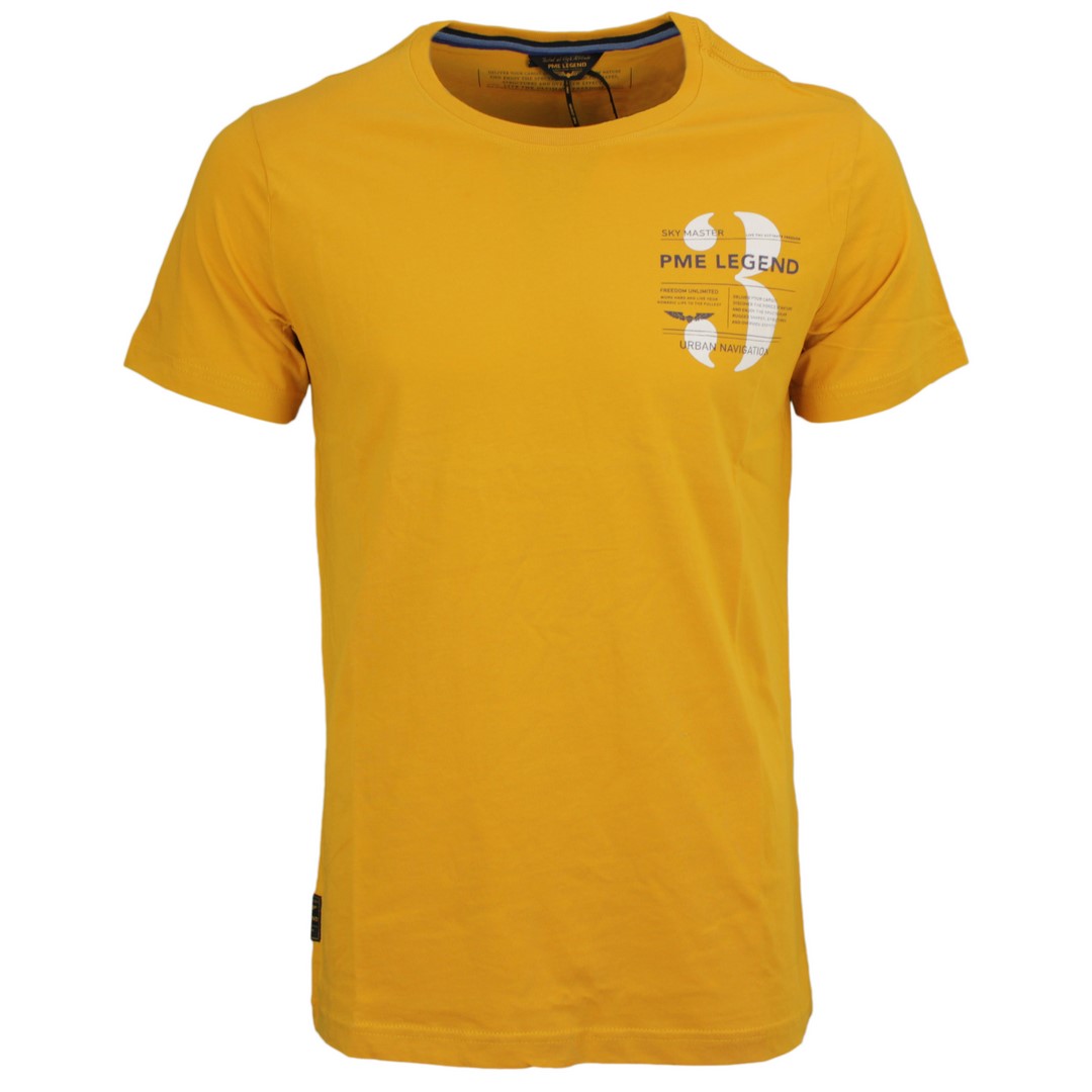 PME Legend Herren T-Shirt gelb Single Jersey PTSS211520 1084